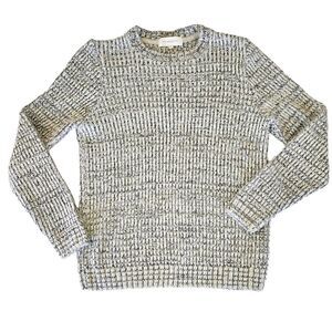 Frederik Anderson Copenhagen Grey Chunky Knit Crew Neck Pullover Sweater S